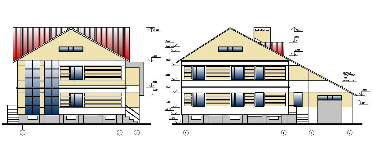 Курсовой проект по архитектуре на тему: "Двухэтажный пятикомнатный одноквартирный жилой дом с гаражом"